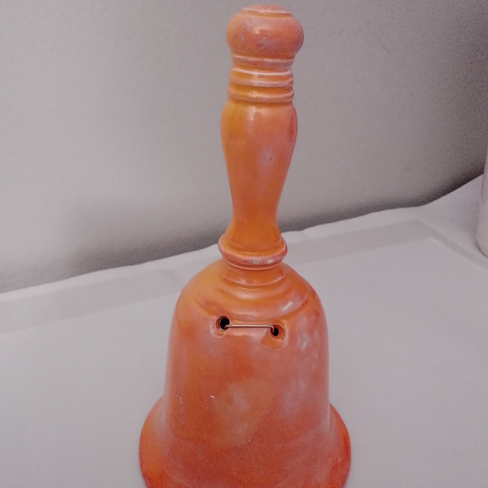 Orange Owl Signed Decorative Bell - Picture 3 of 3